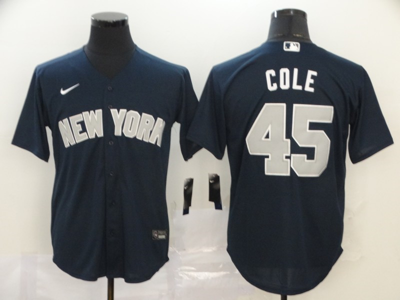 Yankees 45 Gerrit Cole Navy 2020 Nike Cool Base Jersey