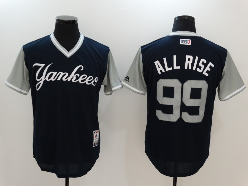 Yankees 99 Aaron Judge All Rise Majestic Navy 2017 Players Weekend Jersey