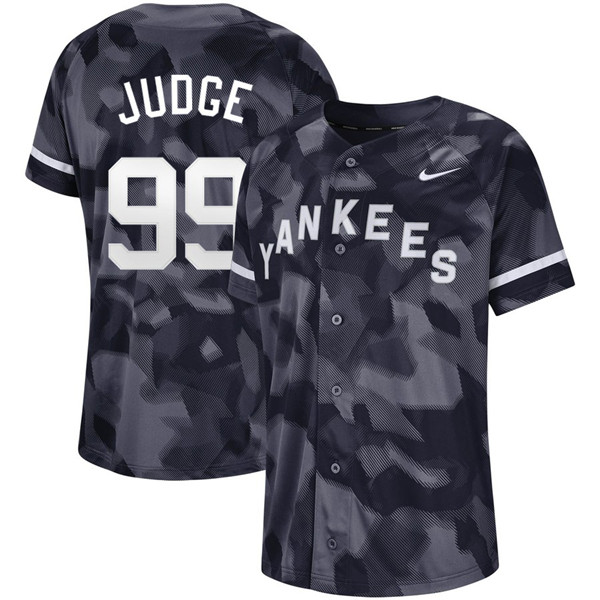 Yankees 99 Aaron Judge Black Camo Fashion Jersey