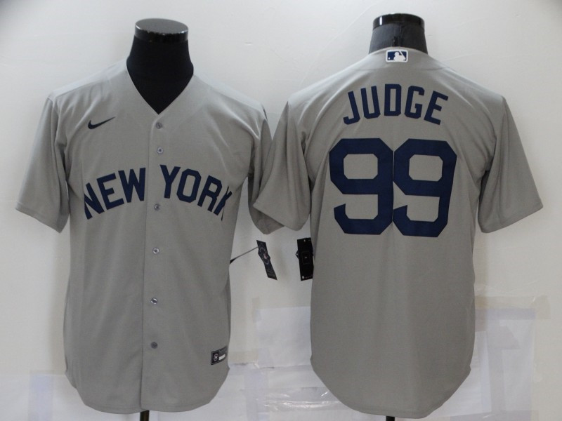 Yankees 99 Aaron Judge Gray Nike 2021 Field Of Dreams Cool Base Jersey