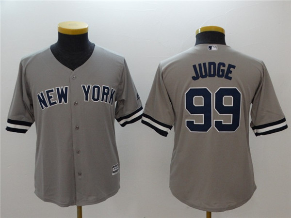 Yankees 99 Aaron Judge Gray Youth Cool Base Jersey