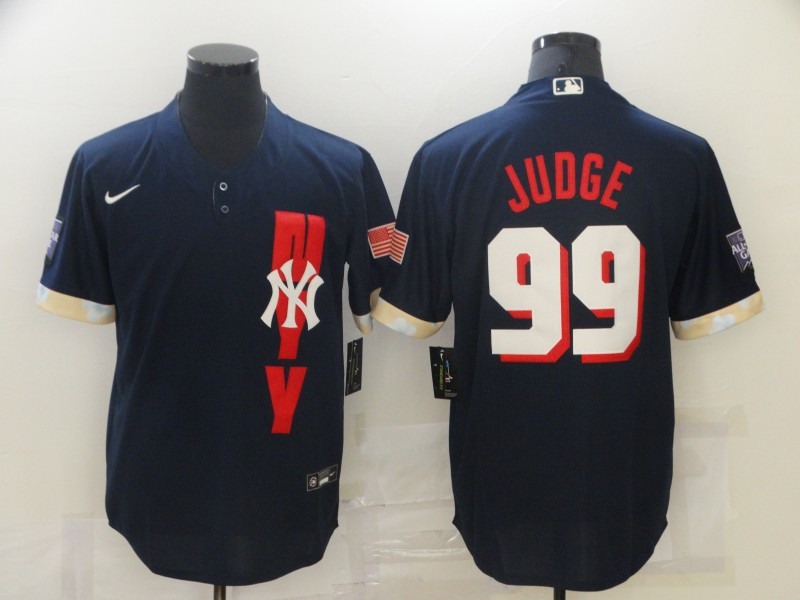 Yankees 99 Aaron Judge Navy Nike 2021 MLB All Star Cool Base Jersey