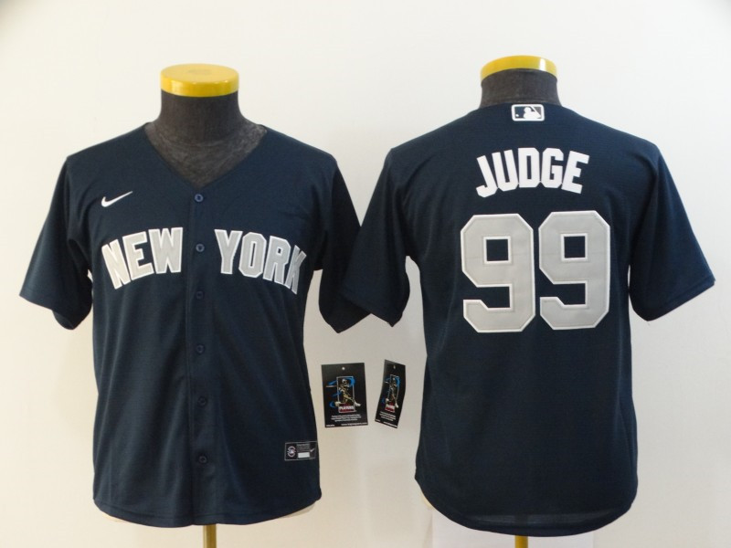 Yankees 99 Aaron Judge Navy Youth 2020 Nike Cool Base Jersey