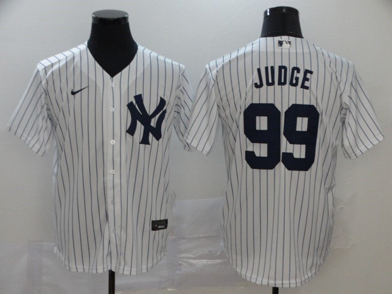 Yankees 99 Aaron Judge White 2020 Nike Cool Base Jersey