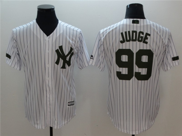 Yankees 99 Aaron Judge White Olive Cool Base Jersey