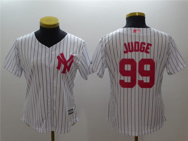 Yankees 99 Aaron Judge White Women Mother's Day Cool Base Jersey