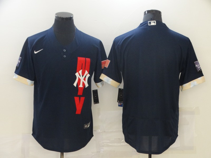 Yankees Blank Navy Nike 2021 MLB All Star Flexbase Jersey