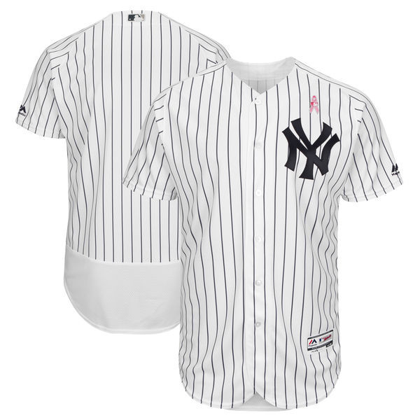 Yankees Blank White 2018 Mother's Day Flexbase Jersey