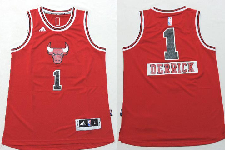 Youth 2014 15 Christmas Day jersey Chicago Bulls 1 Derrick Rose  Red Swingman Road Youth Jersey