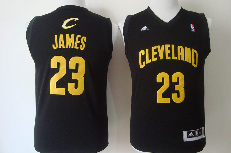 Youth  NBA Cleveland Cavaliers 23 Lebron James New Rev30 Black Kids Jersey