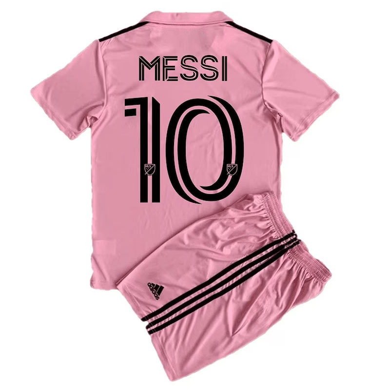 Youth Inter Miami CF Lionel 10 Messi adidas Pink 2023 The Heart Beat Kit Jersey