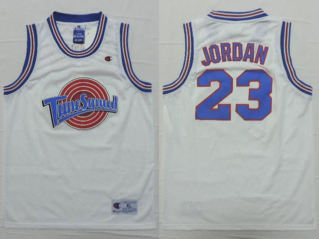 Youth Michael Jordan 23 White Tune Squad Space Jam Movie kids Jersey