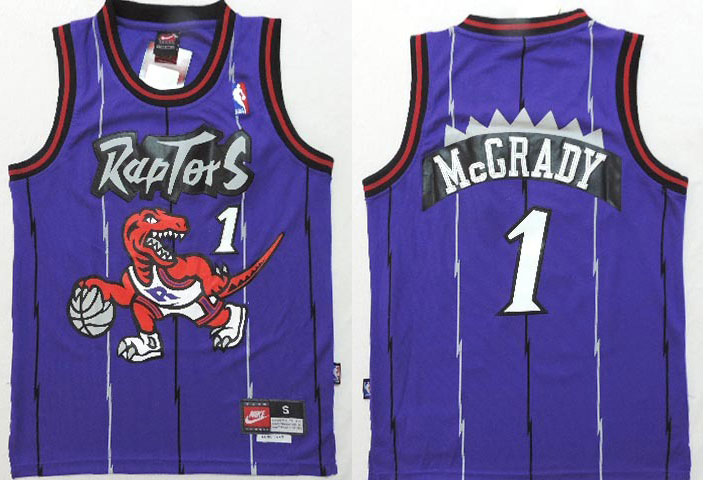 Youth NBA Toronto Raptors 1 Tracy McGrady New Rev30 Swingman Soul Throwback Pulple Youth Jersey