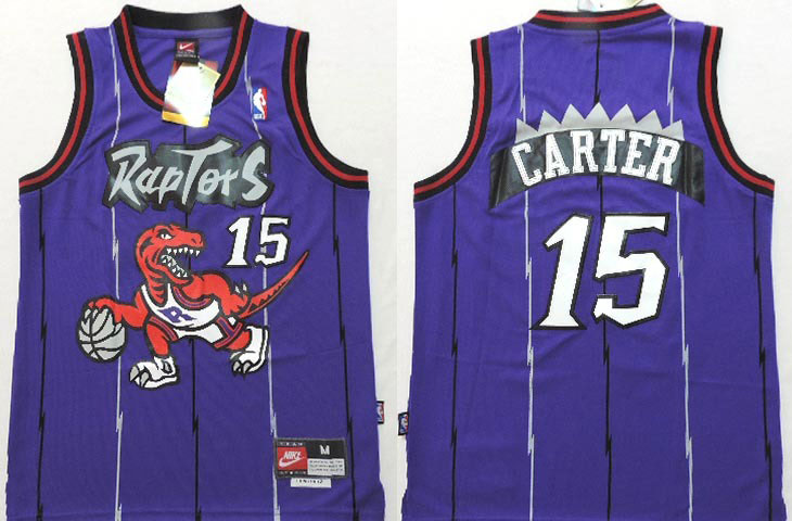 Youth NBA Toronto Raptors 15 Vince Carter New Rev30 Swingman Soul Throwback Purple Youth Jersey