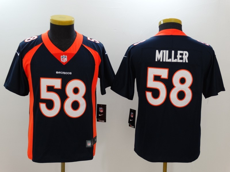 Youth  Denver Broncos #58 Von Miller Blue 2017 Vapor Untouchable Limited Stitched Jersey