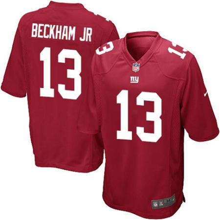 Youth  New York Giants 13 Odell Beckham Jr Red Alternate Stitched NFL Jersey
