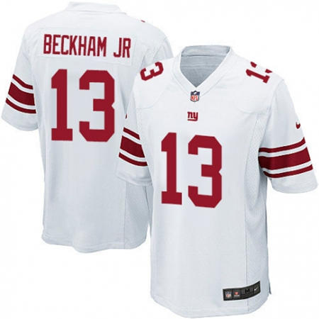 Youth  New York Giants 13 Odell Beckham Jr White Stitched NFL Jersey