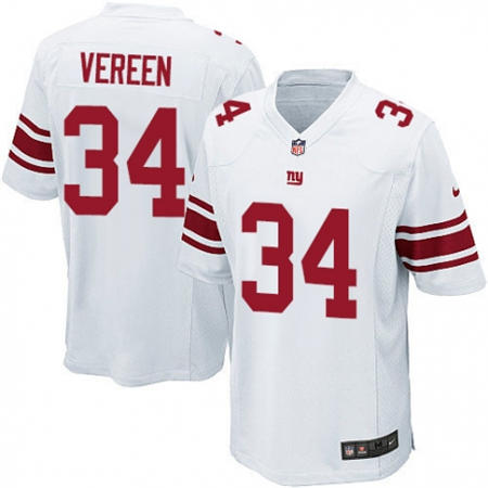 Youth  New York Giants 34 Shane Vereen White Stitched NFL Jersey