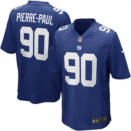 Youth  New York Giants 90 Jason Pierre Paul Royal Blue Team Color Stitched NFL Jersey
