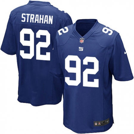 Youth  New York Giants 92 Michael Strahan Royal Blue Team Color Stitched NFL Jersey