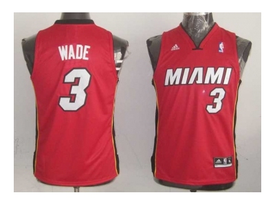 Youth nba miami heat 3 wade red revolution 30 swingman