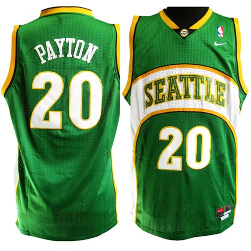  Oklahoma City Thunder Payton 20 Swingman Green Jerseys